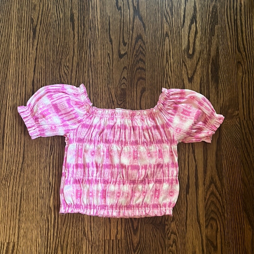 Zara pink and white top
